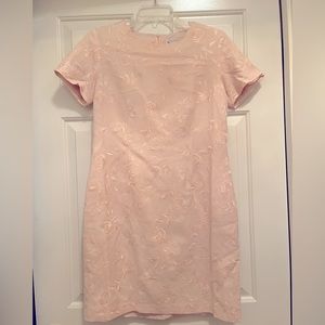 Vintage Victoria Holley embroidered pink dress - Size 8 Petite p